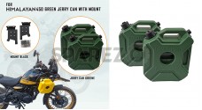 For Royal Enfield New Himalayan 450 RH-LH Green Jerry Can Pair with Mount